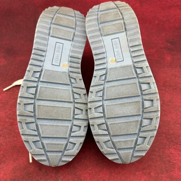 NINE WEST WOMEN'S CALPHA PLATFORM LACE-UP SNEAKERS WHITE/BLUE SIZE 6 M - Picture 7 of 8